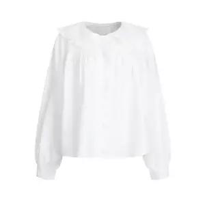 [하프클럽/샵앤]여성 봄신상 레이스 피터팬 카라 프릴 루즈핏 블라우스 EGG-W