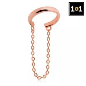 투 루프 이어커프 귀찌 한쪽판매) 1+1 이어커프 귀찌 귀안뚫는 로즈골드 링귀걸이