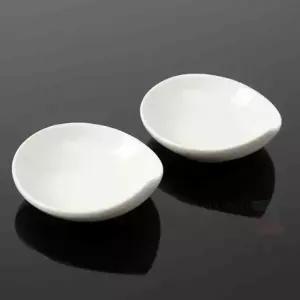 도자기소스그릇 2p 물방울 소스접시 물방울접시 과일접시 소스볼 도자기접시