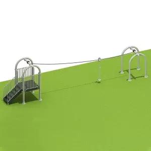 야외 놀이터 짚라인 캠핑장 마당 더블 장비 공중 훈련 슬라이드 도르레