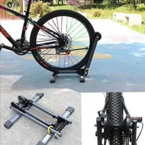 접이식 실내 자전거 거치대 듀얼 자전거 보관 스탠드 바퀴 보관대