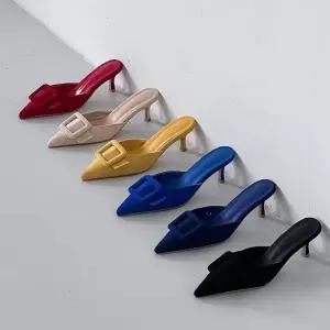 스틸레토 찍찍이 직장인 데일리 우먼 뮬 슬리퍼 구두 직장인편한구두 출퇴근구두