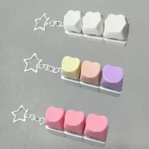 키캡키링 열쇠고리 키보드 해소 키링 딸깍이 하트 스트레스 구름 클릭커