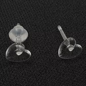 10P 하트 피어싱 귀걸이 실리콘 투명