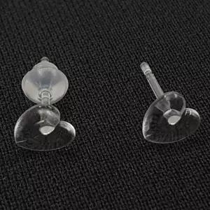 10P 하트 피어싱 귀걸이 실리콘 투명