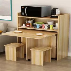 접이식 식탁렌지대 주방 식탁 탁자 거치대 부엌 선반 수납장 가구 겸용