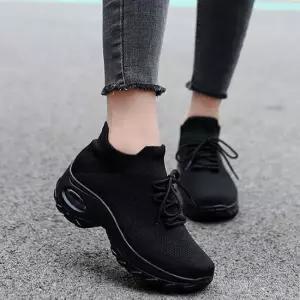 여성 키높이 스니커즈 블랙 1P 데일리 캐주얼 운동화 키높이슈즈 여성키높이운동화