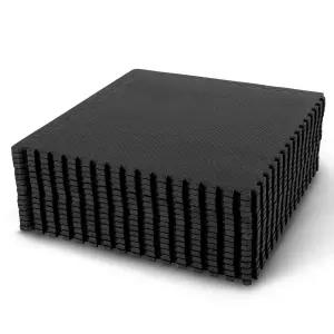 홈 헬스장용 바디테크 퍼즐 운동 매트 연동 폼 및 타일 매트. 어린 를 위한 바닥 패딩. 블랙 컬러 18 x 1？2