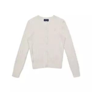 폴로 칠드런 여아 7-16세 미니케이블 코튼 카디건 아이보리 FB854661