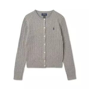 폴로 칠드런 여아 8-18세 미니케이블 코튼 카디건 앤도버헤더 FB854576