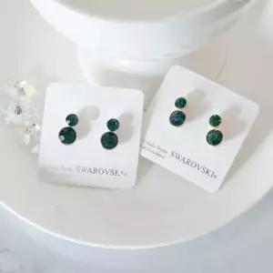 예쁜 귀걸이 크리스탈 스와로브스키 에메랄드 여자 더 선물 고급