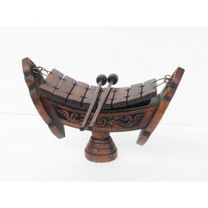 가부르 태국 전통 악기 티크우드 나무 실로폰 8마디 음표, 인치 우드040