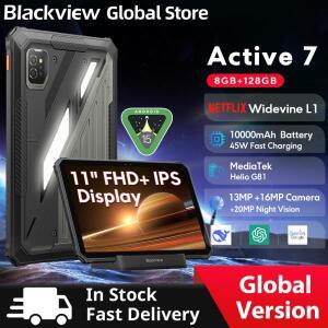 블랙뷰 액티브 7 러기드 태블릿 11인치 FHD+ 디스플레이 미디어텍 G81 안드로이드 10000mAh 45W 충전기 IP6