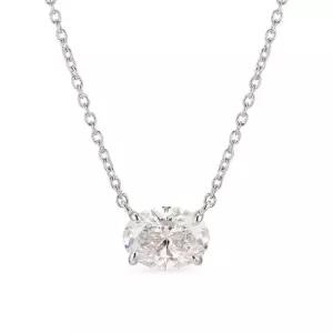 14k 오벌컷 랩 다이아몬드 1캐럿 목걸이 약 1.1CT)
