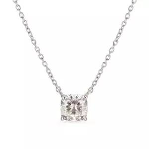 18k 쿠션컷 랩 다이아몬드 1캐럿 목걸이 약 1.1CT)