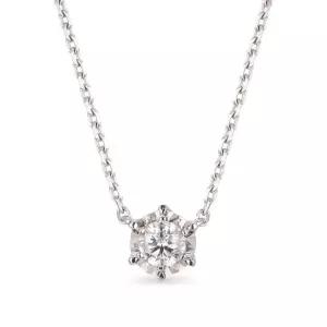 14k 일루전 랩 다이아몬드 6프롱 목걸이_3부 한미