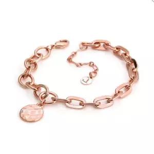 올리비아 14KGP 로즈골드 언발란스 볼드 체인 패션 팔찌