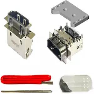 XSS의 Xbox Series S HDMI 소켓을 위한 ElectGear 2x 포트 + 디솔더링 히팅 플레이트 교체 수리 부품 및