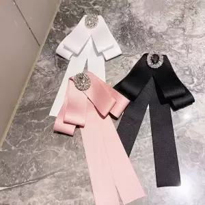 ToB 리본 브로치 여자 큐빅 넥타이(3color) 교복 학생복 나비넥타이