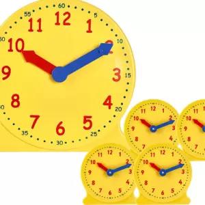 유치원 시계공부 대형 소형 시계 5P세트 유아학습 교육완구