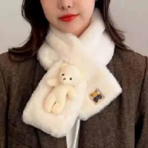 브로치 겨울 스카프 머플러 핀 방한스카프 여성머플러 겨울머플러 퍼목도리 귀여운머플러