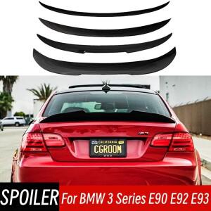BMW 호환 3 시리즈 E90 E92 E93 M3 M4 MP PSM 스타일 카본 글로시 블랙 뒷 트렁크 리드 자동차 스포일러 윙
