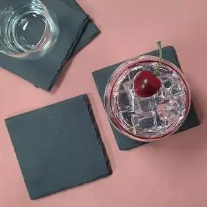 [골드스마일]코스터 4P 암석 티 사각