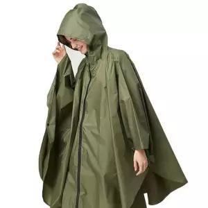 방수 판초 우의 지퍼형 방수 캠핑용 경량 레인코트 우비 성인 아웃도어 가벼운 레저용 휴대용 여행용