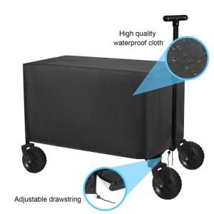 옥스포드 천 방수 드로스트링 왜건 커버 접이식 정원 유틸리티 카트 야외 캠핑 액세서리