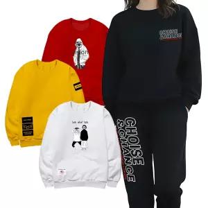 3+1 M~5XL F/W 맨투맨/후드티/집업/트레이닝팬츠/빅사이즈 일상복 커플티 남녀공용  티셔츠 특양 남자