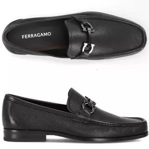 [페라가모] 그랜디오소 GRANDIOSO NERO 642848 간치니 로퍼