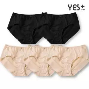 예스플러스_40데니아 여성 노라인팬티 5매세트/무형광/빅사이즈/여성팬티