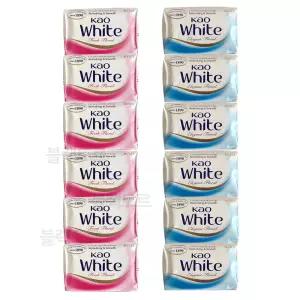 카오 화이트비누 2종 12개 부드러운 생크림거품 비누