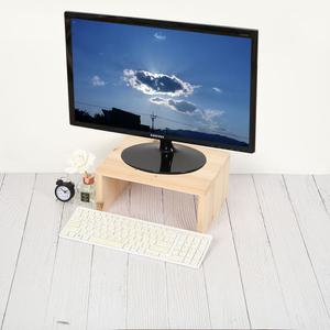 원목 듀얼 컴퓨터 모니터받침대 높은 선반 미니키다리