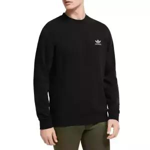 아디다스 오리지널 트레포일 에센셜 크루 플리스 기모 남성 긴팔티 블랙 H34645