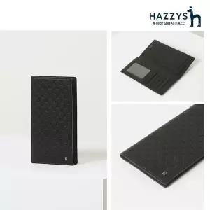 [롯데백화점]헤지스ACC [선물포장]HJWA2F822BK_ 블랙 로고패턴 소가죽 장지갑