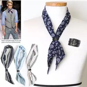 [하프클럽/니나스파리]2겹양면_타이패션남자면스카프.가죽홀더(6SH287)