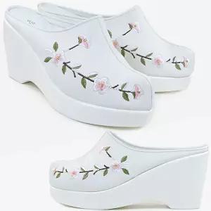 [뮤즈몰] 한복슬리퍼 / 8cm, 5.5cm 통굽 여성 한복신발/실내/코고무신/꽃신발/키높이/명절