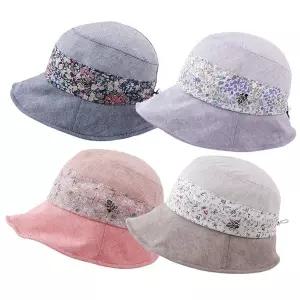 [마메든]꽃띠 와이어 벙거지 4color 엄마 부인 중년여성 할머니 여름 챙모자/OM-B31024