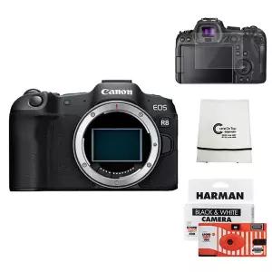 (컴온탑) 캐논 정품 EOS R8 BODY 미러리스 카메라 + 보호필름 + 융 + 포토리뷰 흑백 일회용 카메라 (단독 850대 판매 돌파!) (재고보유)