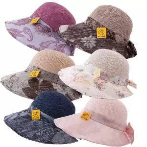 [마메든]UV 와이어 꽃챙 벙거지 5color 여름 엄마 부인 중년여성 챙모자/Q-N0261