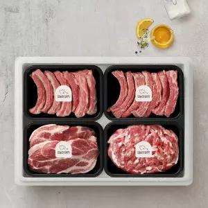 [인정식탁][냉장][오늘의돼지] 한돈 선물세트 5호 1.6kg(등갈비400g x 2팩+목살400g+앞다리400g)