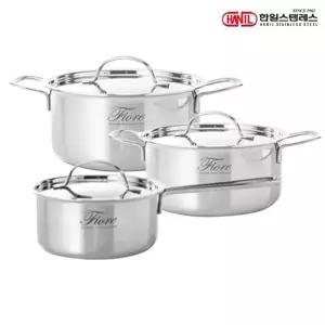 한일 피오레 IH 통3중냄비 3종16+18+20
