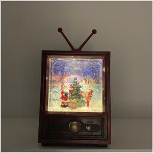 크리스마스 오르골 선물 소품 장식 스노우볼 워터볼 / 04-A. TV랜턴_산타와트리