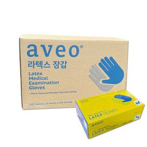 아베오 라텍스글러브 M 1박스/10통 진료용장갑 병원용 의료용 식당 병원 덴탈글러브