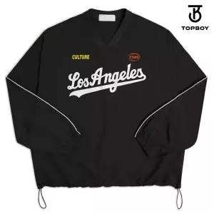 [탑보이]LA 블록코어 오버핏 브이넥 맨투맨 (PN044)