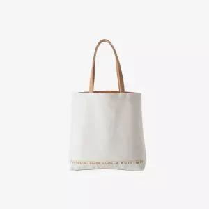 LOUIS VUITTON 국내당일 루이비통 파운데이션 캔버스 토트백 숄더백 에코백 화이트