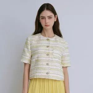 [하프클럽/아날도바시니](아날도바시니) 트위드 반팔 자켓(AW06JK41W)