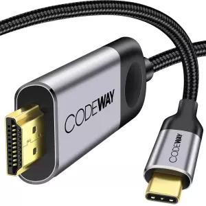 코드웨이 USB C to HDMI 스마트폰 미러링 케이블1.2M (1.2M/1.8M/3M)