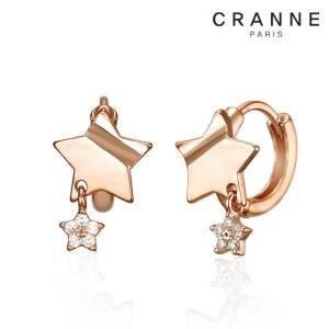 [끄란느] 14K GF 심플 별 모티브 원터치 귀걸이 C24EGF192